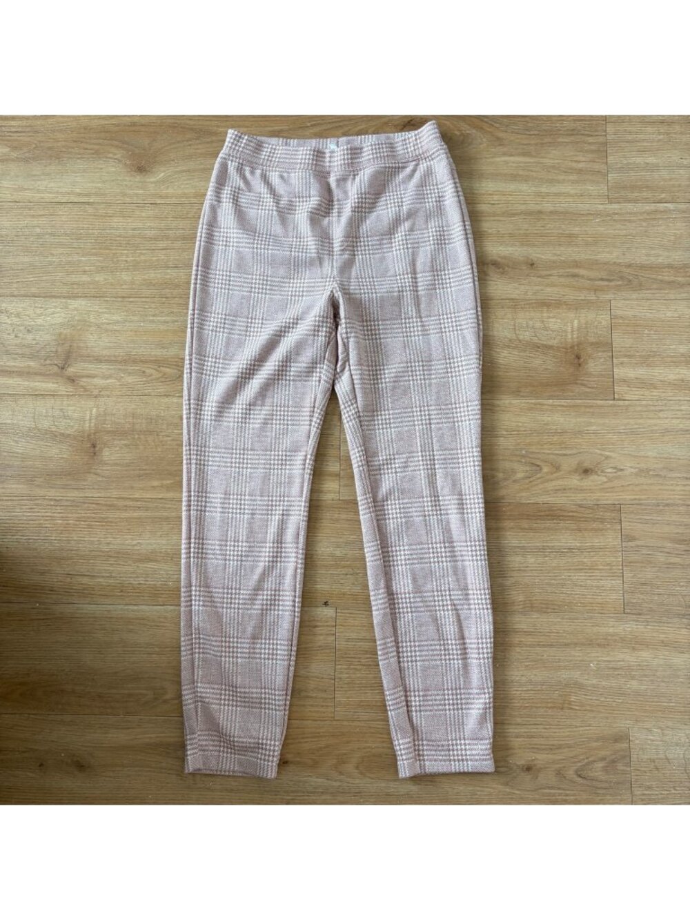 Halara Flex High Waisted Straight Leg Pants Plaid Pink Women’s Size M